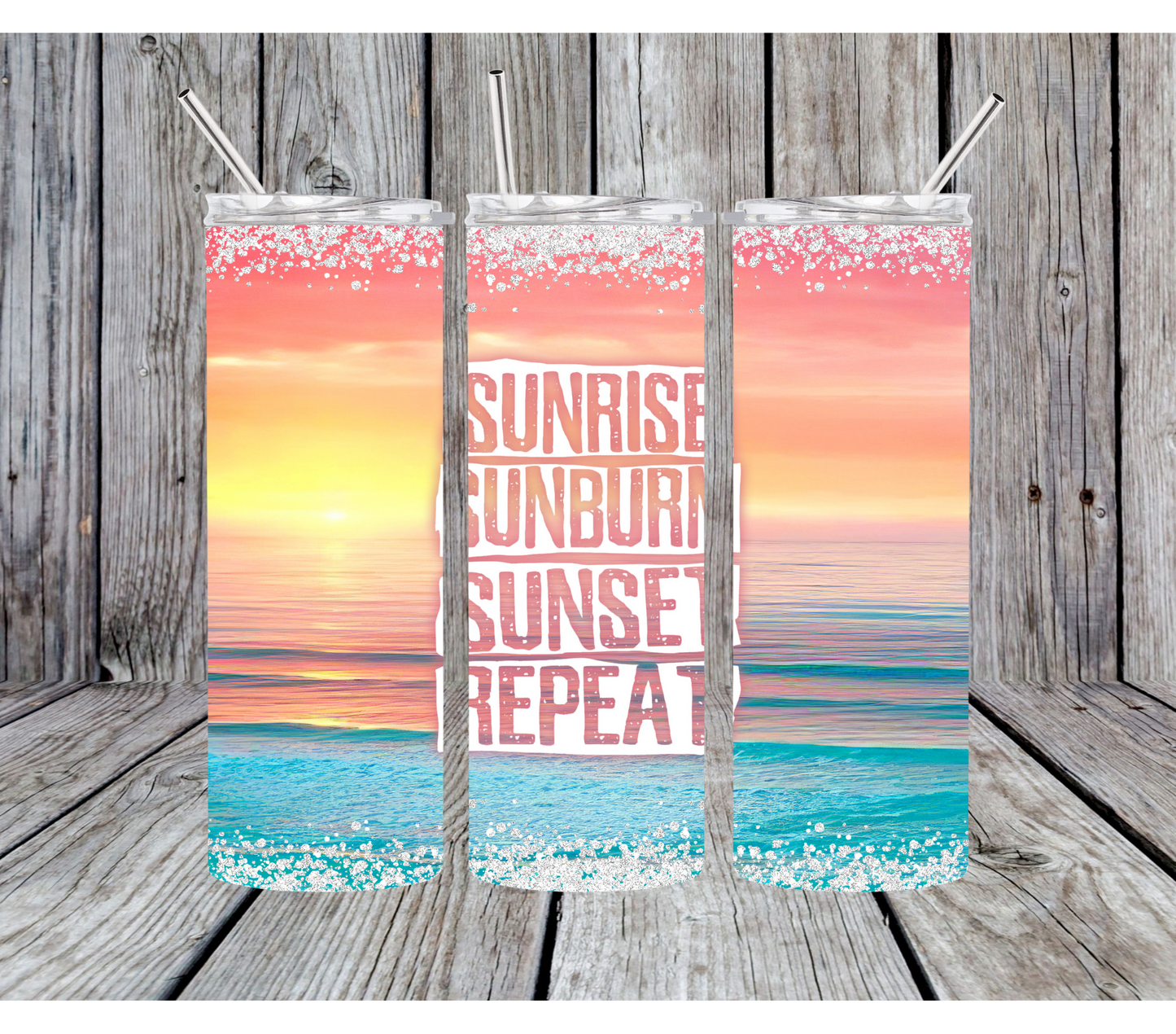Beach 20oz Stainless Steel Tumbler