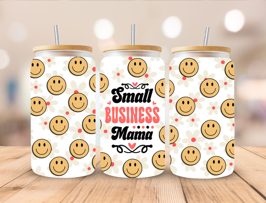 Small Biz Mama 16oz Glass Can Tumbler