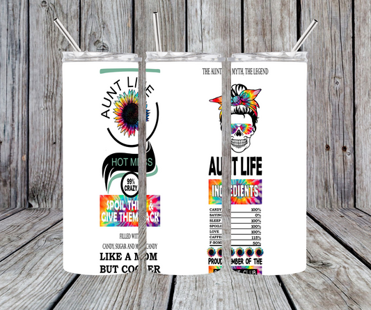 Aunt Life Hot MESS 20oz Stainless Steel Tumbler