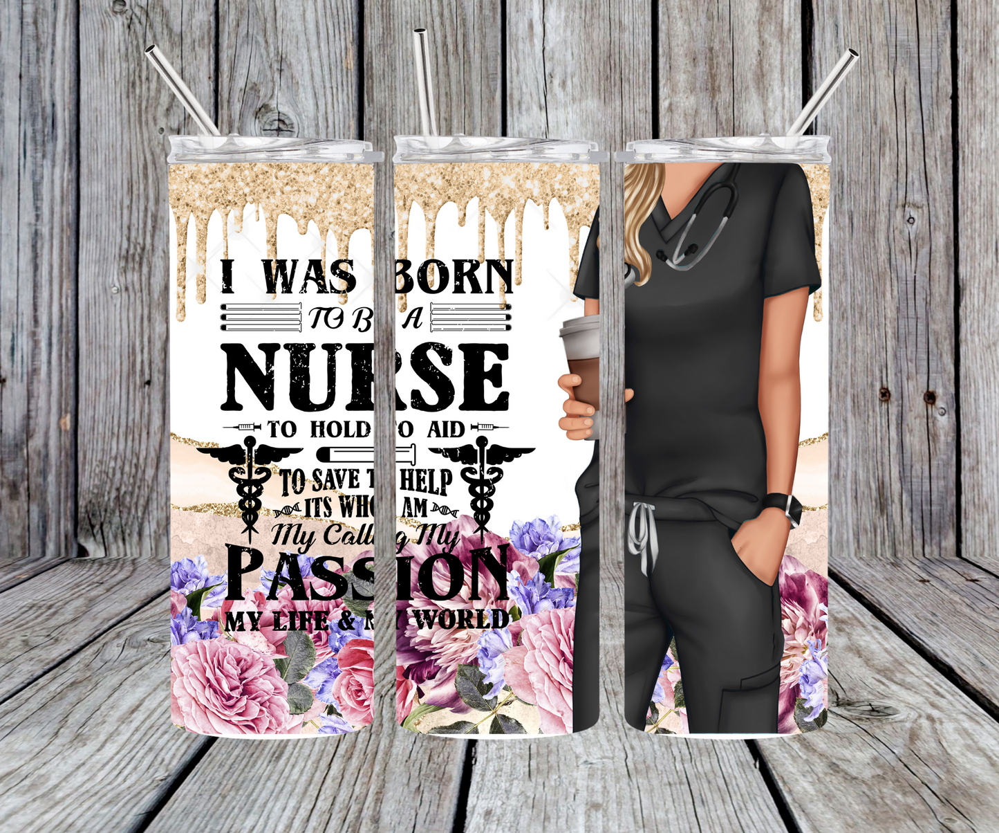 Born to be a Nurse Collection 20oz Stainless Steel Tumbler