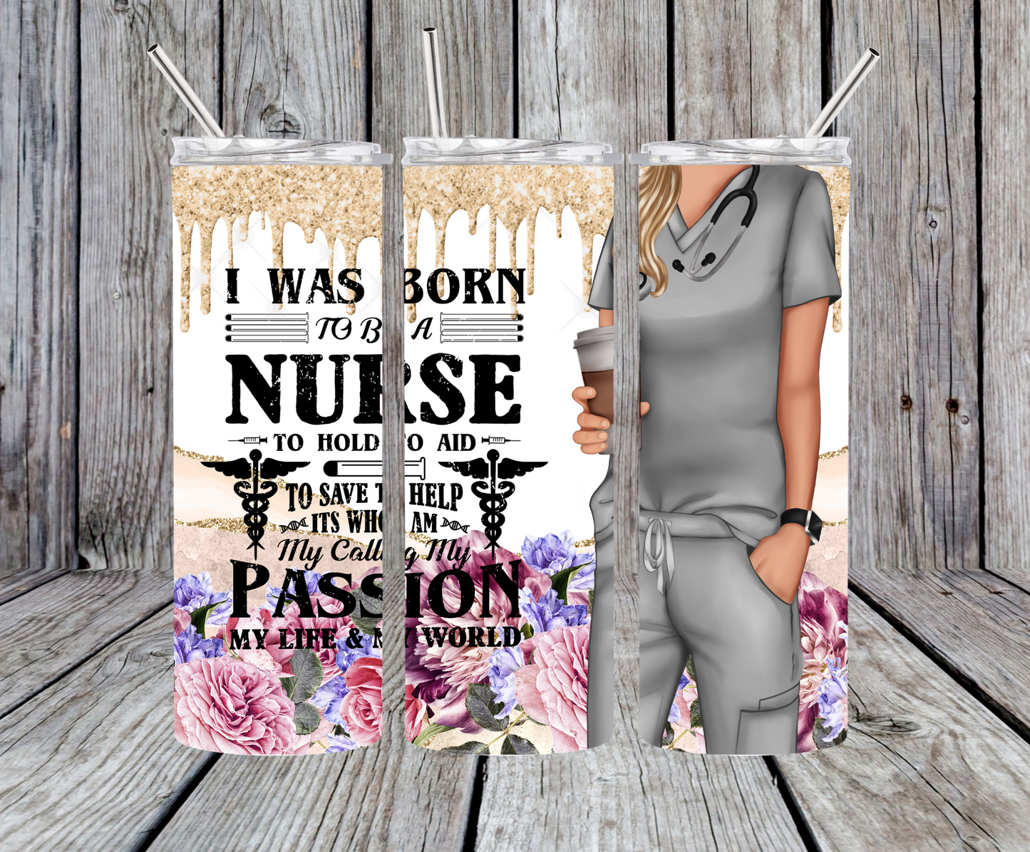 Born to be a Nurse Collection 20oz Stainless Steel Tumbler