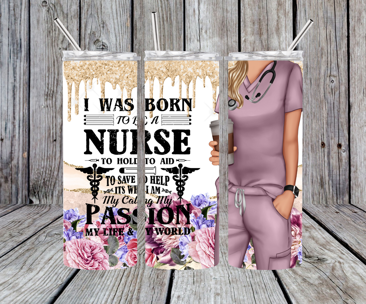 Born to be a Nurse Collection 20oz Stainless Steel Tumbler