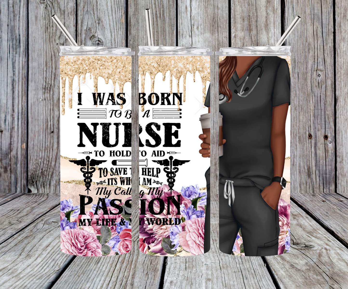 Born to be a Nurse Collection 20oz Stainless Steel Tumbler