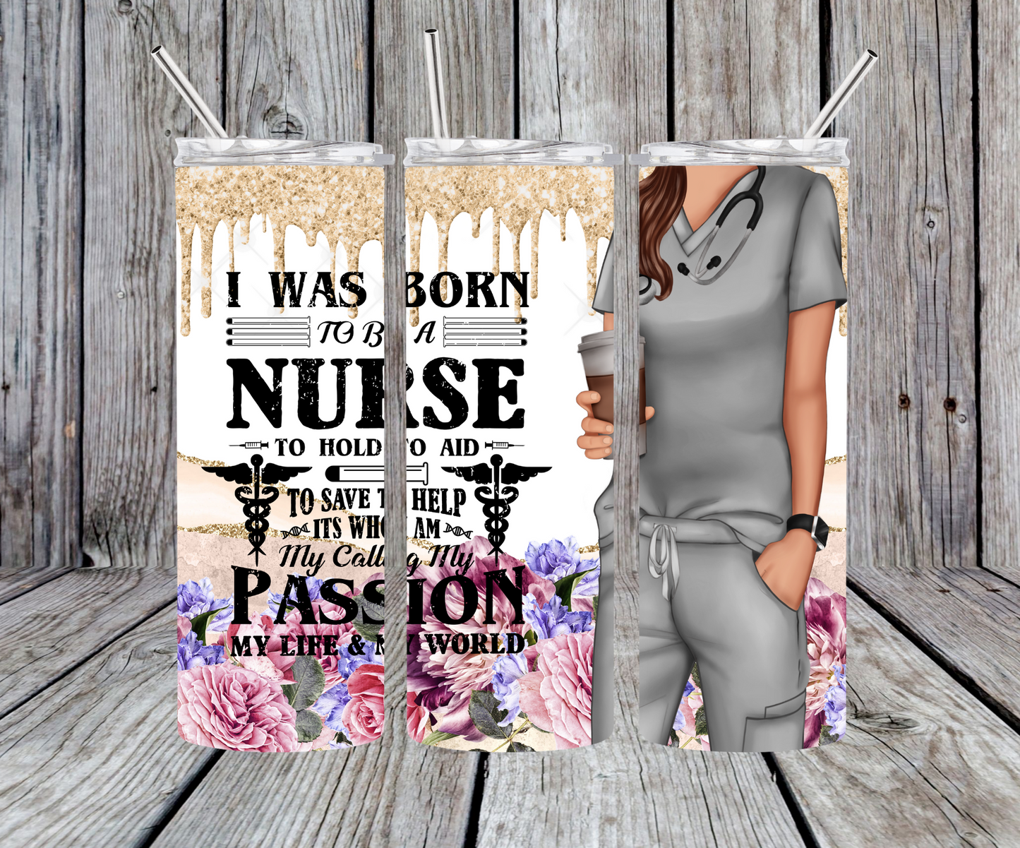 Born to be a Nurse Collection 20oz Stainless Steel Tumbler