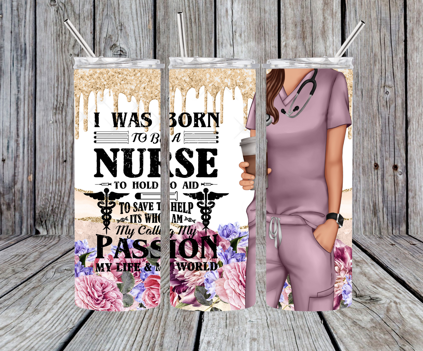 Born to be a Nurse Collection 20oz Stainless Steel Tumbler