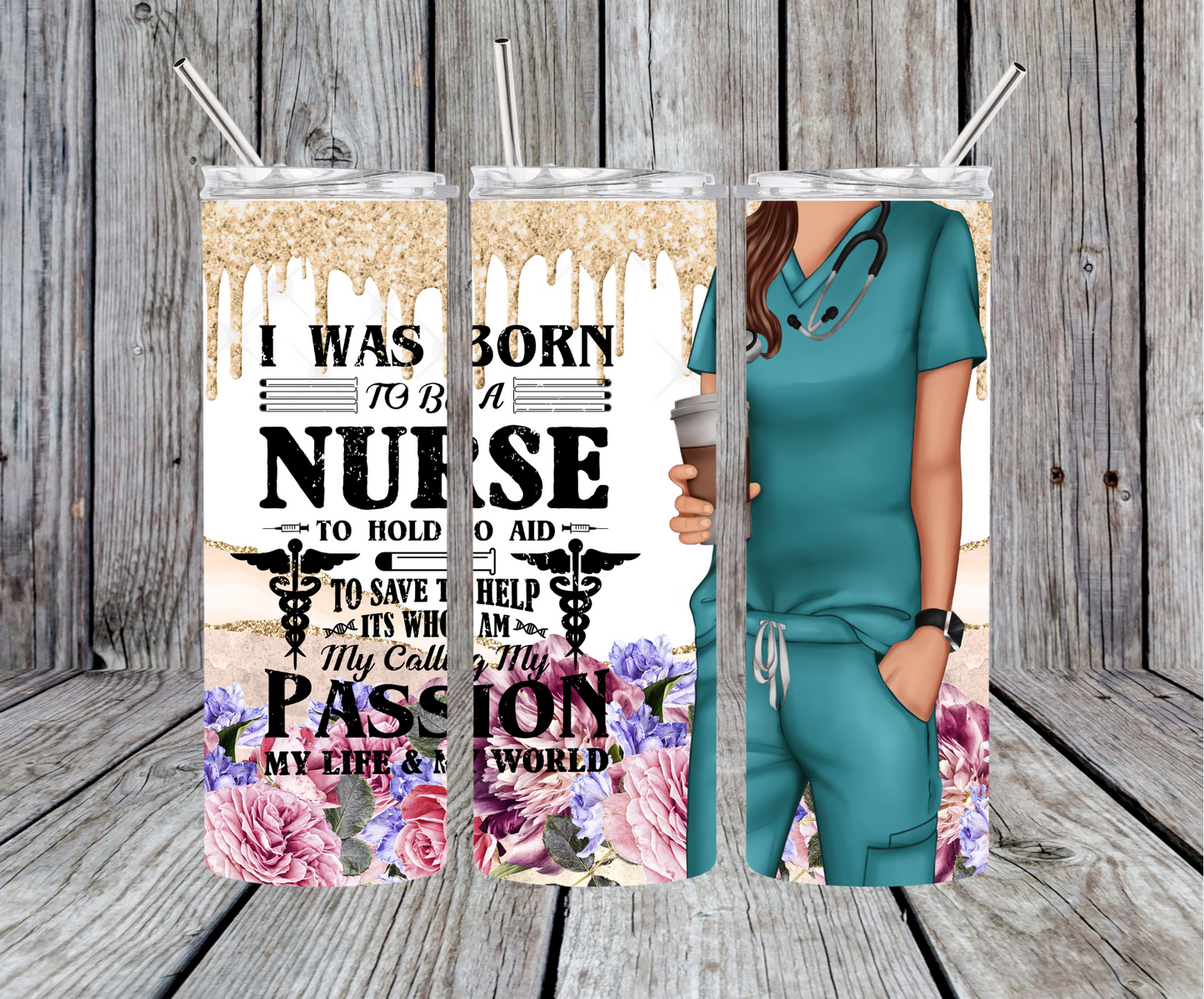 Born to be a Nurse Collection 20oz Stainless Steel Tumbler